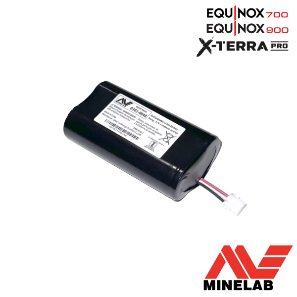 BATERIA DE LÍTIO MINELAB 5100MAH PARA EQUINOX 700/900 E X-TERRA PRO